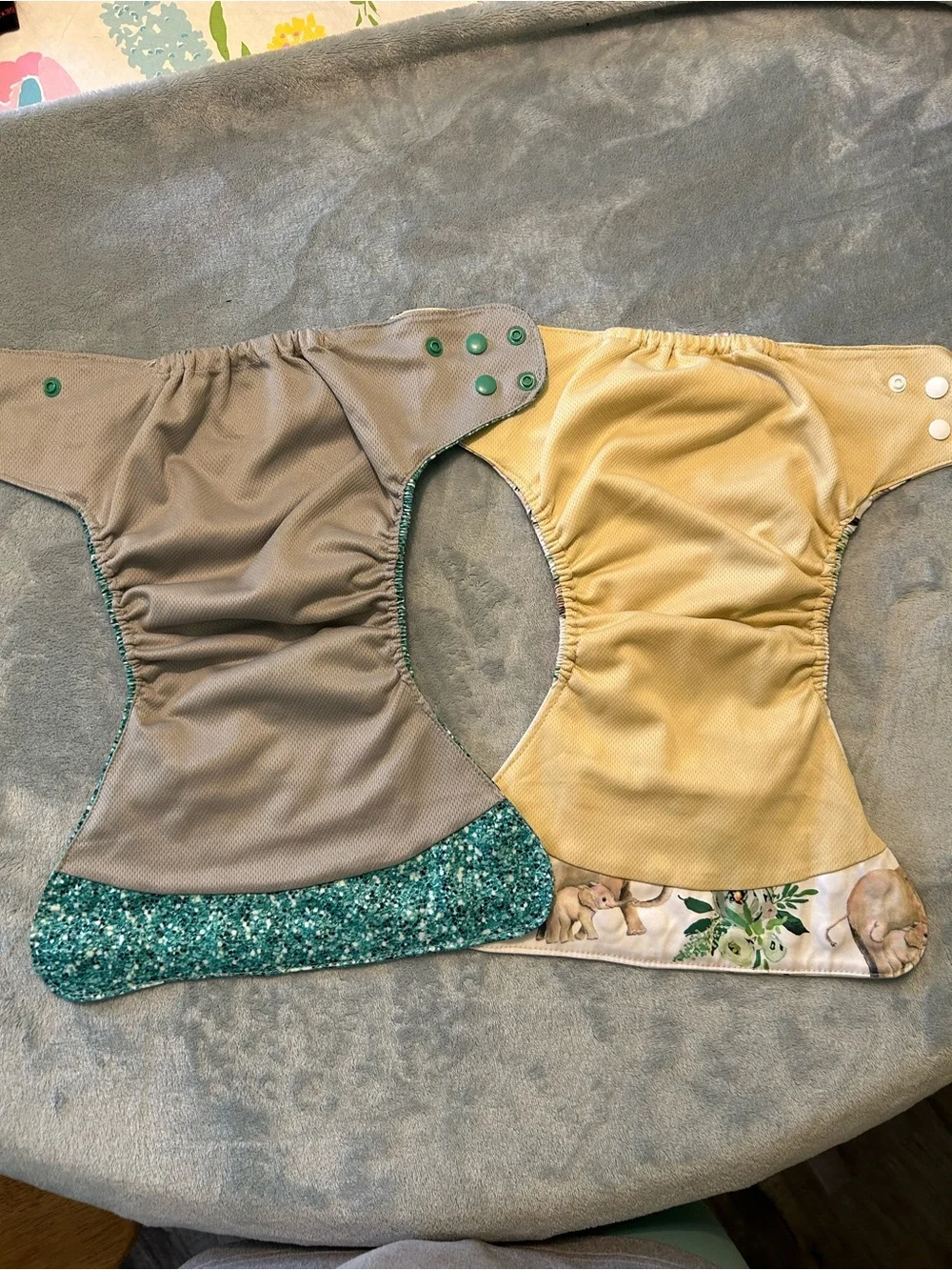 2 cloth diapers from sweet cheeks diaper co